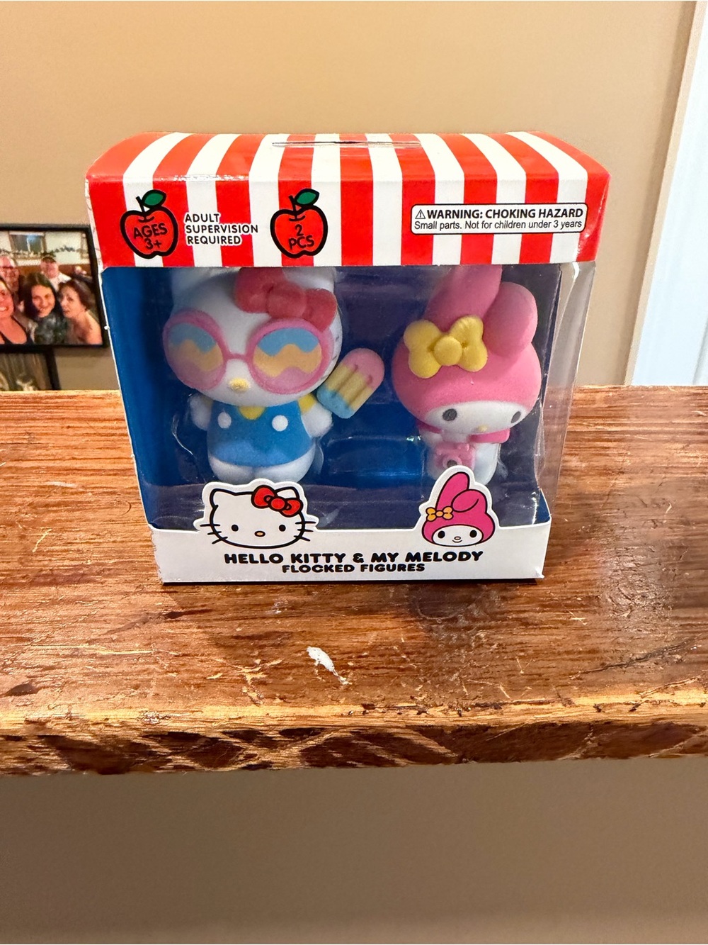 Sanrio Hello Kitty & My Melody Flocked Figures - Pink & Blue